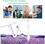 Mini USB Fan, Portable Pocket Fan USB-A Powered Little Cooler, Quiet Operation, for Home Office Car Outdoor Travel- 4 Pack (White)