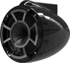 wet sounds Rev 8 Black V2 Revolution Series 8" Black Tower Speakers w/Silver Aluminum Fixed Clamp