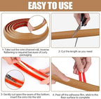 Floor Cord Cover Self Adhesive Cord Hider,3.3FT Cable Management, Extension Strip Protector for Wires, Prevent Cable Trips for Offices, Gyms, Exhibitions Cavity:0.3"(W) x 0.28"(H) Brown Wood