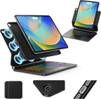 for iPad 9th Generation Case with Keyboard,Magic Style Keyboard Case for iPad 9th/8th/7th Gen 10.2 inch - Floating Cantilever Magnetic Stand Multi-Touch Trackpad (Black)