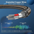 EMK RCA Splitter 2 Male to Female Extension Cable Dual Shielding Gold Plated Nylon Braided RCA Splitter 1 Female to 2 Male Cord Adapter Black/1ft/30CM