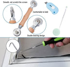 Windows Screen and Screen Door Repair Kit, 48"x118" Charcoal Fiberglass Mesh with Rolling Tool/Hook/Ruler/Cutter/Spline - Window Screen & Sliding Screen Door Replacement for Windows, TOOLTRIZ