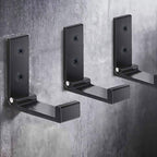 Folding Coat Hooks, Foldable Wall Hooks for Hanging Aluminum Alloy Cloth Hanger Coat Hanger Headphones Holder Headset Wall Hanger Hook- Pack of 6 (Black)