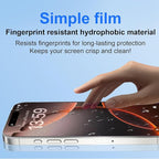 OneFish Full Edge Coverage Tempered Glass Screen Protector for IPhone 15/IPhone 14 Pro 6.1 inch, 2 Pack Edge Reinforcement, Self-Aligning Installation, Case Friendly Privacy Screen Protectors