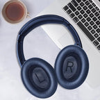 GEVO Ear Pads Cushions Replacement for Bose QC35 ii QC35, Earpads for Bose QuietComfort 35ii 35 Headphones with Protein Leather Noise Isolation Memory Foam (Blue)