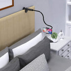 Phone Holder Bed Gooseneck Mount - Flexible Arm 360 Mount Clip Adjustable Bracket Clamp Stand Compatible with Cell Phone 11 Pro XS Max XR X 8 7 6 Plus 5 4, Samsung S10 S9 S8 for Bedroom Desk