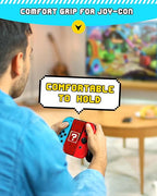 Lotadilo Joy-Con Grip for Nintendo Switch/Switch Oled - JoyCon Comfort Hand Grips Controller for Men Teen Boys Cool Cartoon Anime Design, Red Maliao