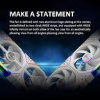 GAMDIAS AEOLUS P2-1203 120mm ARGB PWM Fan (3 Pack, no Hub), Include Reverse Fan Blade x3 & Controller, ARGB Sync, Easy Installation & Cabless Daisy-Chain Design, Silent Operation, Up to 2400RPM, White