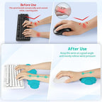 Cloud Wrist Rest Keyboard, Cloud Keyboard Wrist Pad Set with PU Leather Memory Foam, Cute Arm Rest for Palm Support, PC/Gaming Desk Accessories/Office Setup/Computer Hand Cushion - Scuba Blue