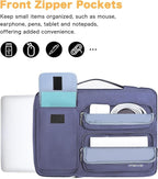 MOSISO 360 Protective Laptop Case 13.3 inch, 13-13.3 inch Laptop Sleeve Compatible with MacBook Air/Pro 13 / Pro 14, HP Dell ASUS Lenovo, Side Open Bag with 2 Raised&1 Flapover Pockets, Lavender Gray
