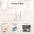 CZUR Fancy S Pro USB Document Camera for Teacher, 12MP 4K Webcam with Microphone and LED Light, Up to 60fps, Auto Focus, for Remote Teaching, Web Conference, for Mac and Windows, White