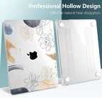 TWOLSKOO Compatible with M4 MacBook Air 15 inch Case 2025-2023 Released Model M4 A3241 M3 A3114 M2 A2941, Plastic Hard Shell & Screen Protector & Keyboard Cover & Trackpad Film, Florals X450