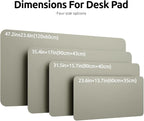 YSAGi Leather Desk Protector, Office Mat, Large Mouse Mat, Non-Slip PU Leather Blotter, Laptop Pad, Waterproof Writing Pad for Office and Home (Sage Green, 35.4" x 17")