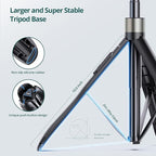 ATUMTEK 65" Selfie Stick Tripod, All in One Extendable Phone Tripod Stand with Bluetooth Remote 360° Rotation for iPhone and Android Phone Selfies, Video Recording, Vlogging, Live Streaming, Black