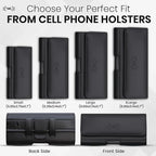 Phone Holster for Men with Credit Card Slot, Cell Phone Case, Fits iPhone 17/17 Pro 16/16 Pro 16e 15/15 Pro 14/14 Pro 13/13 Pro 12/12 Pro 11 XR– Belt Clip Carrying Phone Pouch Holder