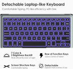 Nillkin for Samsung Galaxy Tab S10 FE 10.9” / S9 11" Case with Detachable Keyboard, 7-Color Backlit, Trackpad, S Pen Holder, Rugged Keyboard Case with Camera Cover for Samsung Tablet S10 FE 5G