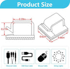 100PCS Cable Clips, Adhesive Wire Clips Organizer Cord Clips Management, Cable Staples Outdoor Strong for Wall, Desk, Christmas Lights, String Lights, TV PC Ethernet Cable, Clear Large
