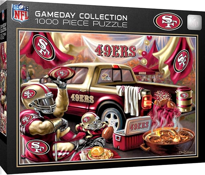 MasterPieces - 1000 Piece Jigsaw Puzzle, NFL San Francisco 49ers, Fun for Adults and Family, Non-Glare Finish, 19.25"x26.75"