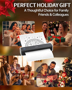 Inkless Portable Printer for Travel, 300DPI Wireless Thermal Printer Support 8.5" x 11" US Letter, A4, MT610Pro Small Bluetooth Printers Compatible with iOS, Android Laptop for Home Office Car, Black