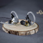 In Ear Earbuds Wired IEM Headphone,CCZ DC02 Dual Magnetic Circuit DD HIFI Earphones,Professional Hifi Earphone,Stereo Sound Earbuds Earphone,CCZ Solo In Ear Monitor for System (Silver, No MIC)