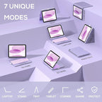 typecase Touch iPad 10th Generation Case with Keyboard (10.9", 2022) and iPad A16 (11th Gen, 2025) – 360° Rotatable, 11-Color Backlit, Multi-Touch Trackpad, Thin & Light (Light Purple)