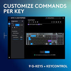 Logitech G915 X Lightspeed Wireless Mechanical Gaming Keyboard, Double-Shot PBT Keycaps, Fully Programmable Keys, RGB Backlit Mac/PC Gaming Keyboards, Aluminum Finish, GL Clicky Switches, Black