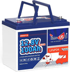 12V 100Ah Group24 Mini LiFePO4 Battery, Grade A Battery Cells, Drop-in Replacement for Lead Acid Battery, 100A BMS, Up to 15000 Cycles, Lithium Battery for RVs, Trolling Motor & Solar System