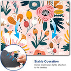 Pink Cute Flower Mouse Pad, Floarl Mouse Pad Custom Design, Square Waterproof Mouse Pad Non-Slip Rubber Base MousePads for Office Laptop, 9.5x7.9x0.12 Inch