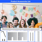 Pipe and Drap Backdrop Stand Kit ,10x 10ft Heavy Duty Adjustable Frame Backdrop Stand with Flat Base,Carry bag for Event, Birthday Party, displays and Wedding Decoration