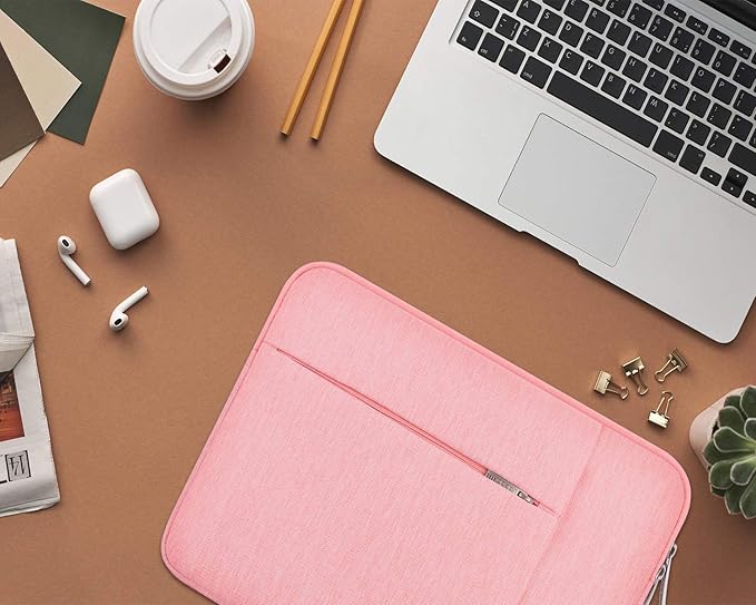 Lacdo Chromebook Case 11 Inch Laptop Sleeve for 11 Inch Acer HP Lenovo Dell Samsung ASUS Chromebook Spin 3 11, 13 inch New Surface Pro 11 Copilot+PC / 10 9 8 X, 11.6" MacBook Air Computer Bag, Peach
