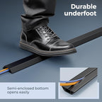 Yecaye 4ft Floor Cord Cover, Cord Covers for Wires on Floor, Floor Cable Mangament, Cable Protector for Organizing and Protecting Wires on Floor, Cord Hider Cable Cavity W0.55in H0.27in Black