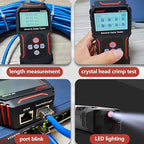 NOYAFA NF-8209S Network Cable Tester for CAT5, CAT6, LAN/Ethernet with PoE and NCV, LCD Anti-Interference scan Mode Wire Tracer Lithium Battery Charge