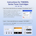 TN830XL TN830 Toner Cartridge Printer Compatible Replacement for Brother TN830XL TN-830 TN830 Black for HL-L2460DW DCP-L2640DW HL-L2405W L2400D L2480DW MFC-L2820DW MFC-L2820DWXL TN830/TN830XL Toner,2P