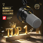 FIFINE Dynamic Microphone, XLR/USB Podcast Recording PC Microphone for Vocal Voice-Over Streaming, Studio Metal Mic with Mute, Headphone Jack, Monitoring Volume Control, Windscreen-Amplitank K688