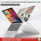 CISSOOK Compatible with MacBook Air 13.6 inch Case 2025 2024 2022 Release A3240 A3113 A2681, Tropical Hard Shell Case with Keyboard Cover for MacBook Air 13 inch M2 M3 M4 Chip