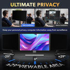 Magnetic Invisible Hidden Design Computer Privacy Screen Filter 24 Inch for Frameless Monitor 16:9 Aspect Ratio, Removable Anti Glare Blue Light Protector, Double Sided Reversible Eye Care 24in Film