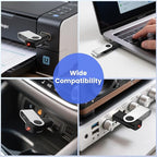 ABLAZE 8GB USB Flash Drive 20 Pack, USB 2.0 Thumb Drives Bulk Memory Sticks Pendrives 20PCS (Black)