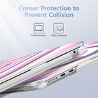 Case for MacBook Air 15 Inch 2025 2024 2023 Release M4 A3241 M3 A3114 M2 A2941, Hard Shell with Screen Protector & Keyboard Cover, Compatible with Touch ID, Wildflower Heart