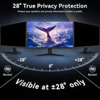 [2-Pack] 24 Inch Computer Privacy Screen Filter for 16:9 Widescreen Monitor, Removable Eye Protection Anti Glare Blue Light Filter Privacy Shield, Anti Spy Screen Protector Film 24 in