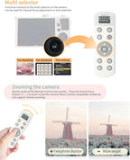 for Nikon Wireless Camera Remote Control - Aodelan Rechargeable Shutter Release Trigger with OLED Screen for Zfc, Z50, P1000,A1000, P950, B600; Replaces Nikon ML-L7(White)