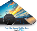 Sunset Beach Mouse Pads for Desk, Portable Wireless Computer Mouse pad Small Design with Women, Non-Slip Rubber Base Laptop Mousepad 9.5" x 7.9" Smooth Surface for Office & Travel