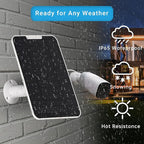 Upgrade 3 Pack 5W Solar Panel Charging Compatible with Arlo Pro 3/4/5S/Ultra/Ultra 2/Go 2 Continuous Power Supply IP65 Weatherproof with 9.8ft/3m Charging Cable and Adjustable Wall Mount