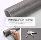 YSAGi Desk Mat, Mouse Pad,Waterproof Desk Pad,Large Mouse pad for Desk, Leather Desk Pad Large for Keyboard and Mouse,Dual-Sided Mouse Mat for Office and Home (Dark Grey, 35.4" x 17")