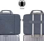 Ferkurn Laptop Case Sleeve 15.6 16 Inch Laptop Bag for Women Men Compatible with HP Envy Pavilion/Dell Inspiron XPS/Lenovo/Acer, Shoulder Strap Carrying Briefcase Computer Messenger Bag Case, Grey