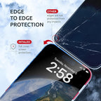 Screen Protector for iPhone 15 Pro Max - 2 Pack (USA Flag & Black) - Tempered Glass for Iphone 15 Pro Max 9H Hardness - Easy Installation, Oleophobic Coating