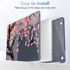 May Chen Compatible with MacBook Pro 13 inch Case 2022 2021 2020 Release Models A2338 M2 M1 A2251 A2289, Plastic Hard Shell Case + Keyboard Cover for MacBook Pro 13" with Touch Bar, Cherry Blossom
