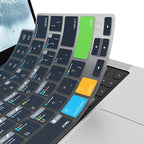 JCPal Adobe Photoshop Shortcut Guide Keyboard Cover for Apple MacBook Pro 14 inch and MacBook Pro 16 inch (M1-M4 Models) and MacBook Air 13 inch and MacBook Air 15 inch (M2-M4 Models) (US-Layout)
