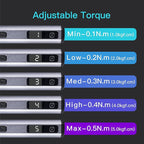 AM ARROWMAX Mini Electric Screwdriver, 5 Torque Modes Precision Electric Screwdriver, 60-in-1 Magnetic Bits 5/32''Hex, Max 3 N.m, Repair Tool Set for Phone Camera Laptop Watch (SES NANO)