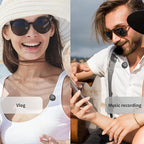 Wireless Lavalier Microphone for iPhone Android, Mini Clip-On Mic with Portable Charging Case, for YouTube Vlogging, Video Recording, Podcast, TikTok Content Creation