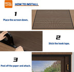 MAGZO Customized Window Screen,Screen Mesh Attachable and Detachable with Hook Tape, Durable, Washable